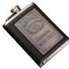 304 Edelstahl 8oz Leder Taschenflasche für Whiskey Wein, Outdoor Reiseflasche für Männer - Schwarz