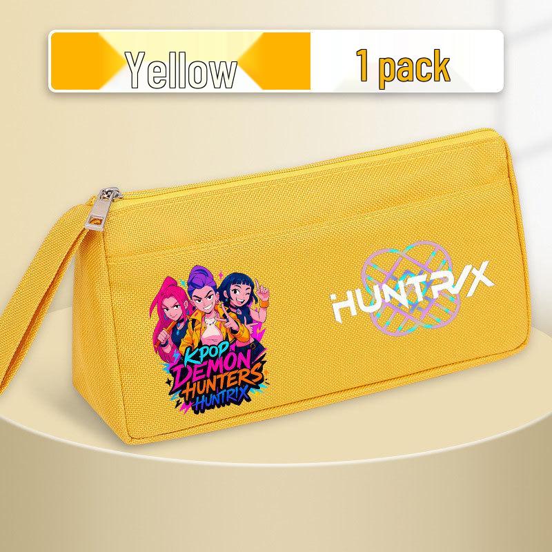 K-Pop Demon Hunter Girl Group Double-Layer Pencil Case - Large Capacity for Girls Stationery