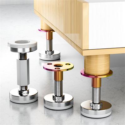 4 Stück Möbelstabilitätsverbesserer Mit Verstellbarer Höhe Rostfeste Metall-Bettbein-Stabilisatoren Kopfteil-Stopper