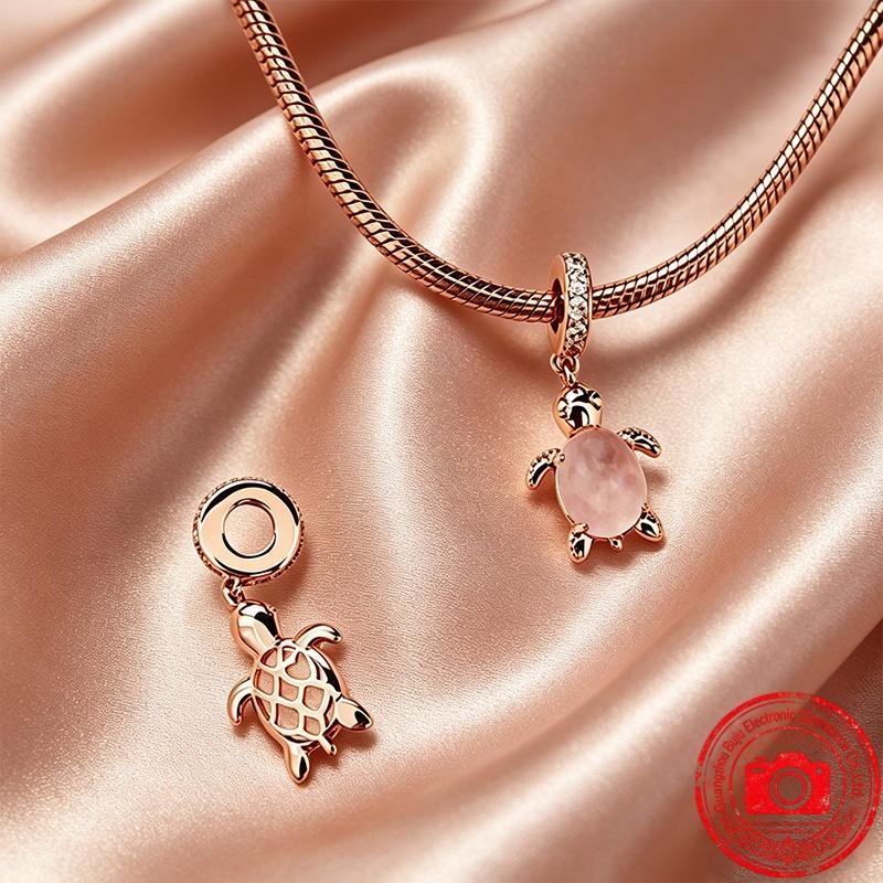 

New Charm Beads,Sparkling Leveled Hearts Charm& Pink Daisy Flower Charm Beads Fit Pendant Bracelet Women Jewelry Gift