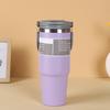 30oz Stainless Steel Straw Insulated Ice Cup Large Capacity Vacuum Flask Car Thermal Mug Tumbler Portable Insulated Coffee Cup