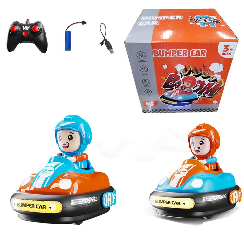 

2629-T36A 2Pcs Remote Control Bumper Cars Ejecting Drivers Dolls Car with Light Music Type A