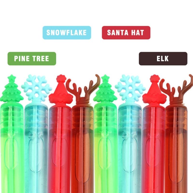 Kids Friendly Christmas Bubble Stick Toy Multi Use Bubble Wand For Outdoor Indoor Play Safe Material No Liquid Included