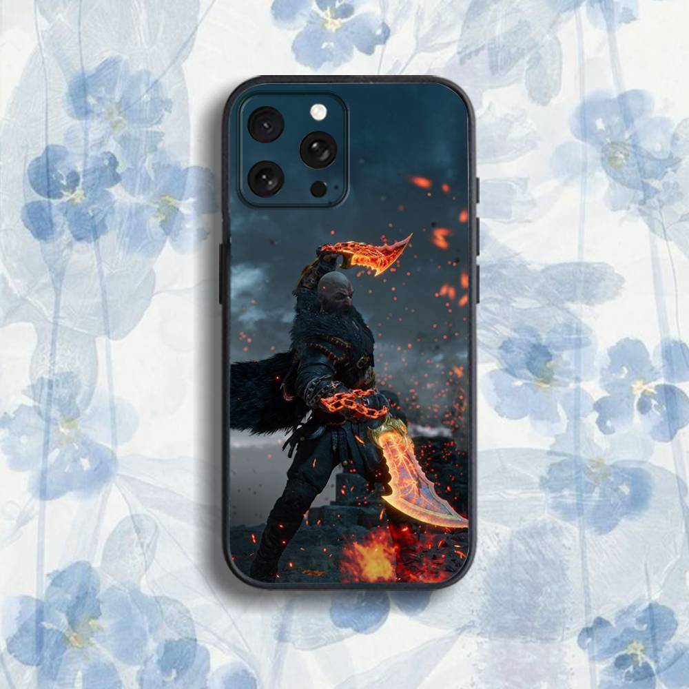 Game God of W-War Phone Case For iPhone 17,16,15,14,13,12,Pro,Max,Plus,E,SE4,Air,Mini Black Soft Box