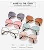Women's Fashion Polygon Metal Sunglasses with Ocean Lens - New Trendy Design