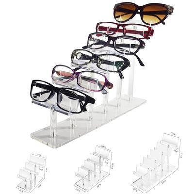 3/4/5/6-stöckiger Acryl-Brillenrahmen-Aussteller, Sonnenbrillenständer, Sonnenbrillen-Organizer Geldbörse Acryl-Brillen-Displayhalter