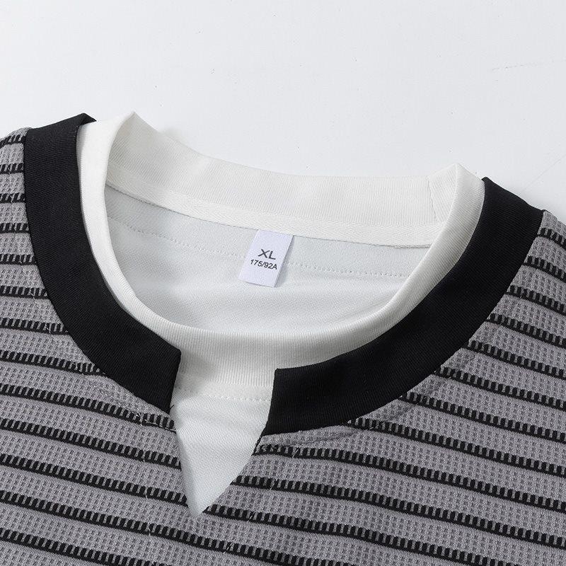 Men's American Style Faux Two-Piece Short Sleeve T-Shirt - 2026 Summer Collection, Loose and Versatile
