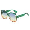 Fashion Modern Large Frame Sunglasses Concave Contrasting Color Colorful Sunglasses Women Ins Street Shot Glasses