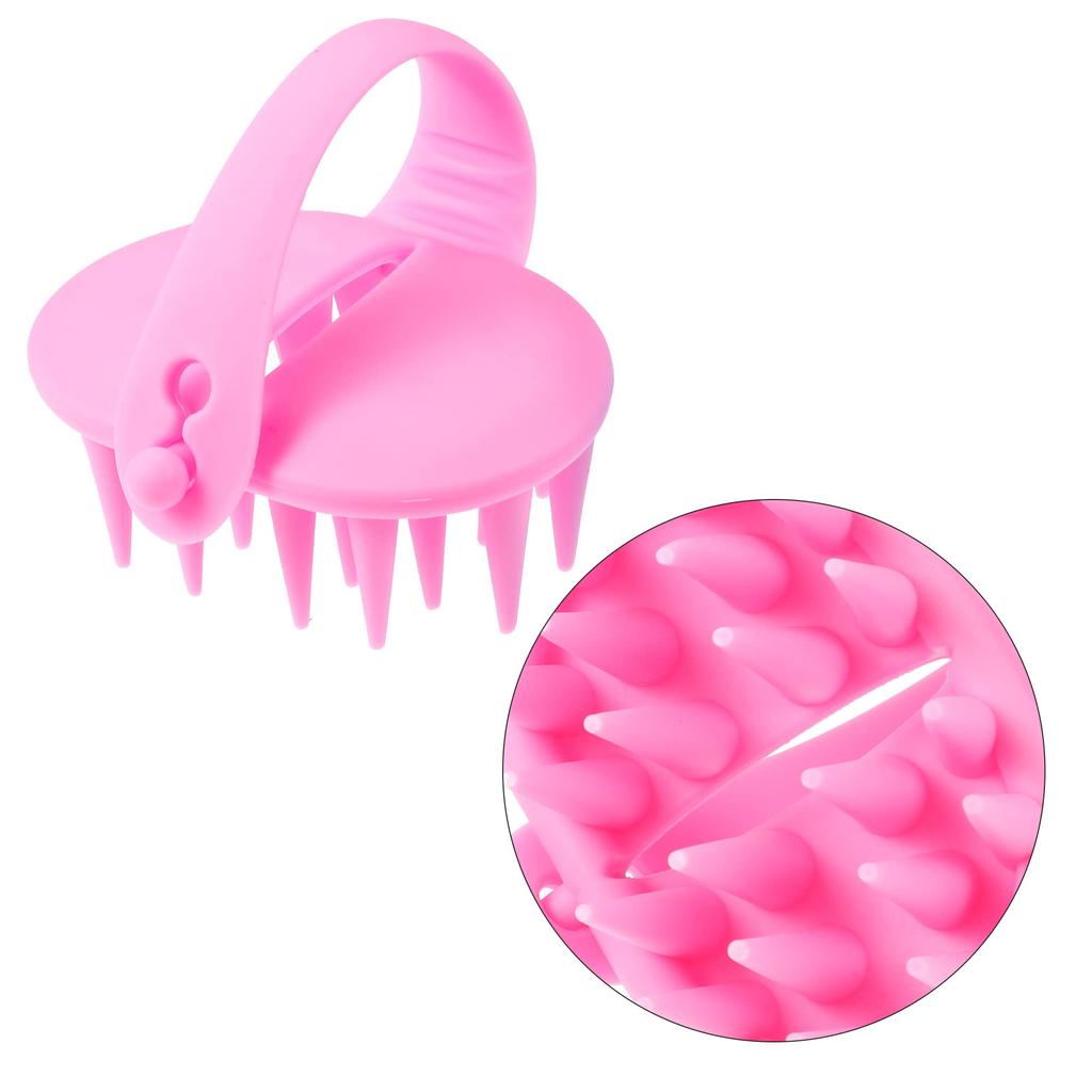 VOCOSTE Massage Shampoo Brush for Scalp Hair and 2 Blue and Pink Comb, Care, Growth, Anti-Dandruff Resin, Pieces,