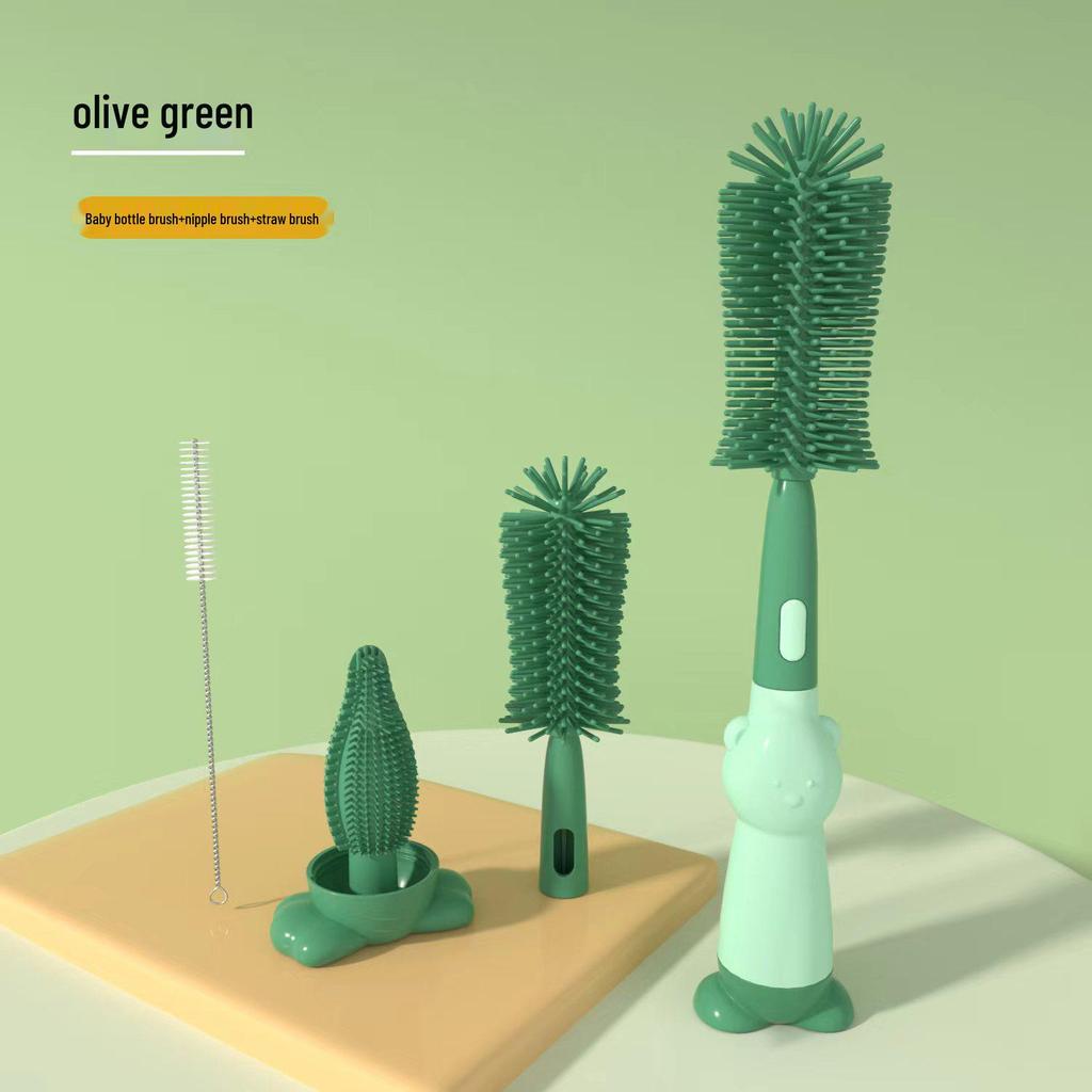 Silicone Baby Bottle & Nipple Cleaning Brush Set