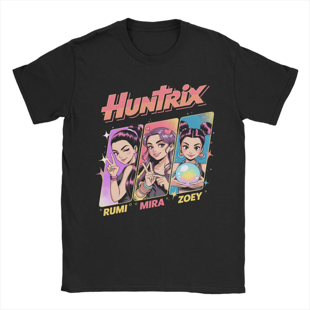 T-Shirt Kpop Demon Hunters 100% Baumwoll-T-Shirts Jinu Manga Huntrix Fan-Poster T-Shirt für Herren Strand Y2K Kurzarm Top T-Shirts
