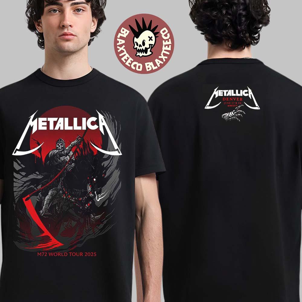 

Metallica M72 Denver 6/27 & 6/29 2025 2-Sided Death Knight Reprint Unisex T-Shirt XXXXL