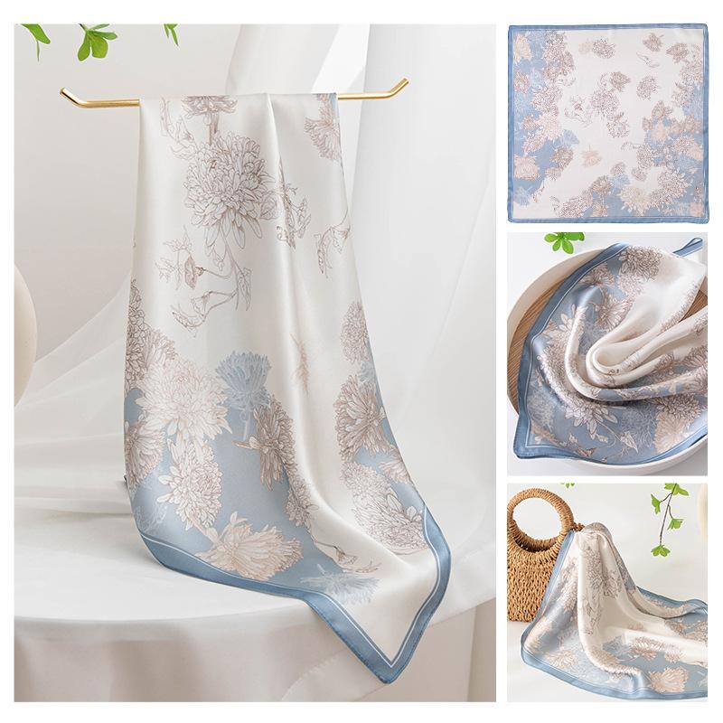 53CM High-quality Mulberry Silk Scarf Neck Small Square Women's Professional Headscarf Versatile