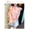 Women's Chiffon Blouse 2026 Spring and Autumn New Fashionable Tie-Neck Ruffle Trim Thin Gentle Style Shirt