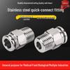 304 Stainless Steel Pneumatic Quick Connect 1/4-Inch Tube Fitting with 6.35mm 316 US NPT Thread Air Nozzle PC