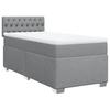 Vidaxl Letto Continentale Con Materasso, Grigio Chiaro, Tessuto, 100X200Cm