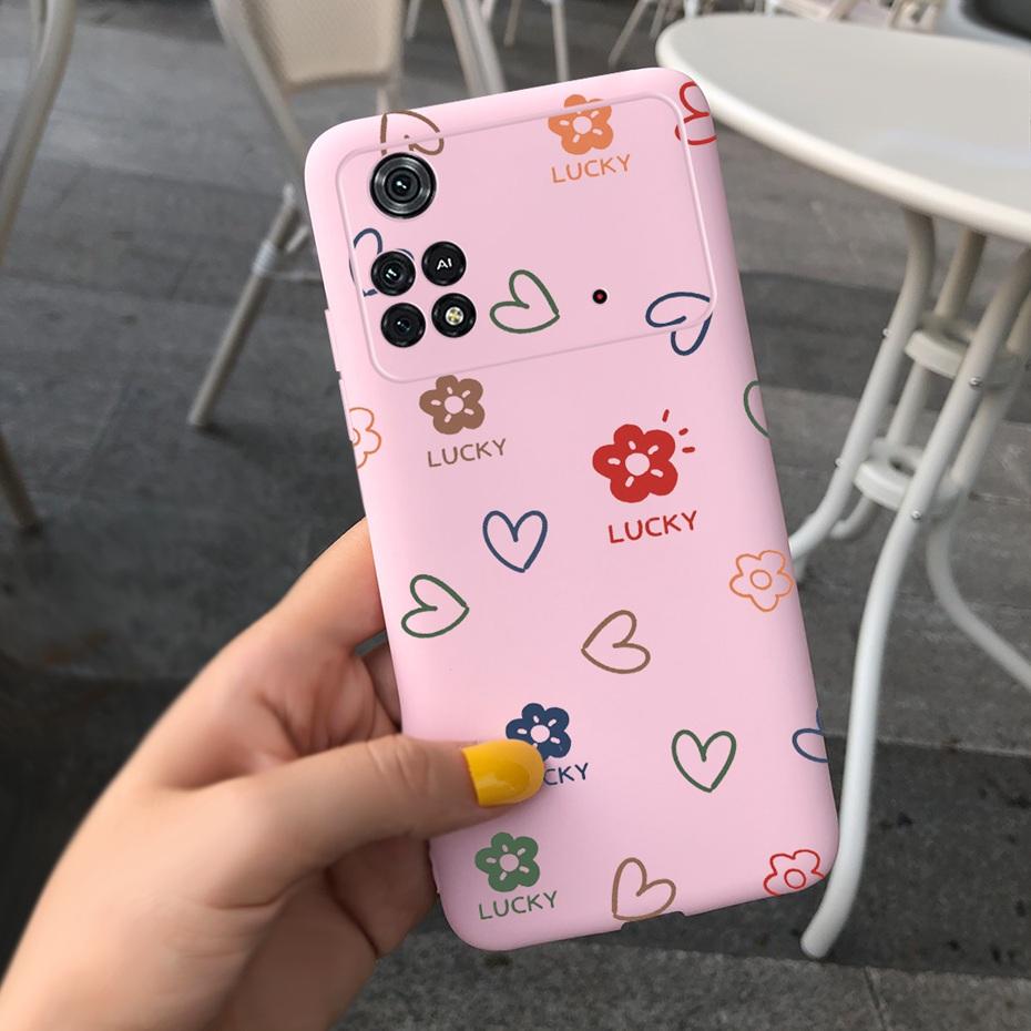 For Xiaomi Poco M4 Pro Case Lovely Pattern Candy Color Phone Case For Poco M 4 M4 Pro 5G 4G PocoM4 Soft Silicone TPU Back Cover