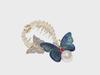 Elegant Rhinestone Butterfly Bun Hair Clip with Inverted Comb for Women