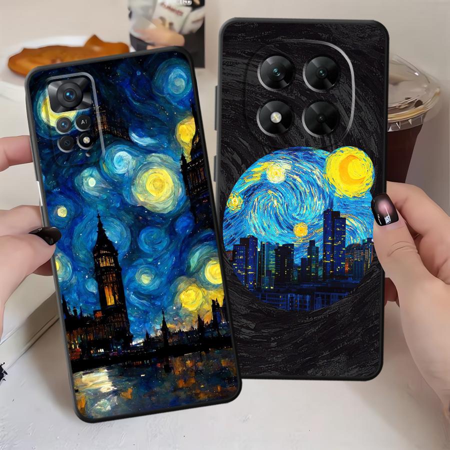 Handyhülle für Xiaomi Redmi Note 14 A3 12 11 12C 13C K80 A1 9 8 7 A4 A5 10 13 Pro Plus 14C A1 A2 K40 Kreatives Stadtmuster