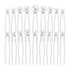 FRCOLOR 18 Pcs Pearl U-Shaped Hair Pins for Wedding, Party, Bridal Hair Accessories