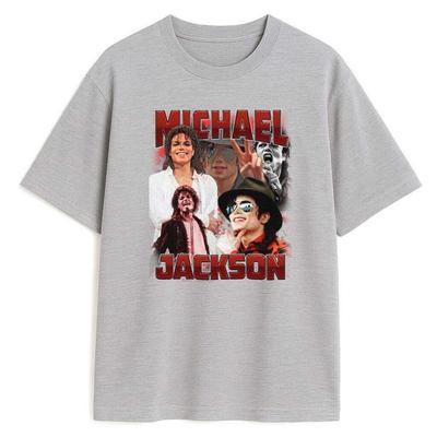 Michael Jackson Bootleg T-shirt Men and Women Summer Cotton Y2K Clothing Fashion Round Neck Short Sleeved