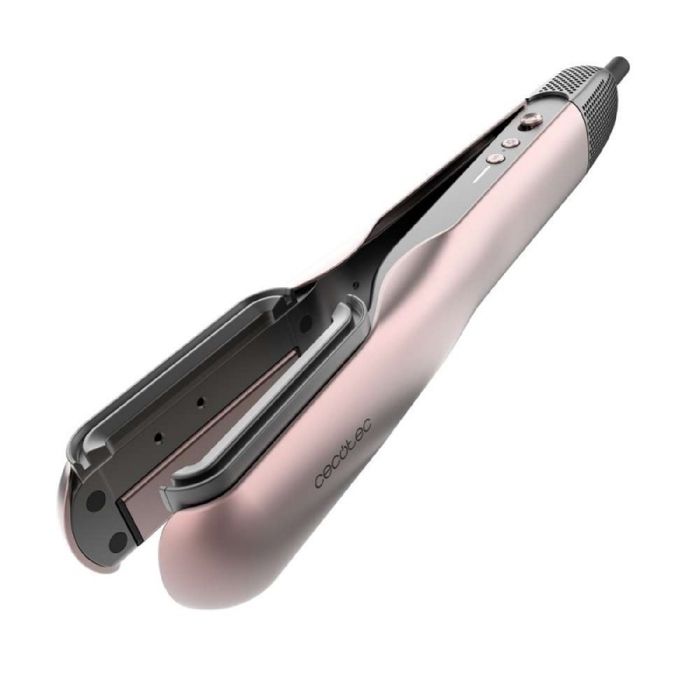 Cecotec Hair Straightener with Air AirLisse 2in1 ForceDry Black. 1000W Airflow 197 M/s 2 Magnetic Heads Frizz-Free