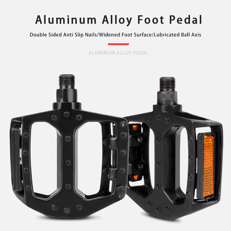 Mtb Road Bike Ultra Light Aluminum Ball Bearing Mountain Bike Pedal Aluminum Alloy Anti-Skid Customization Foot Pedal Ball Bearing чёрный