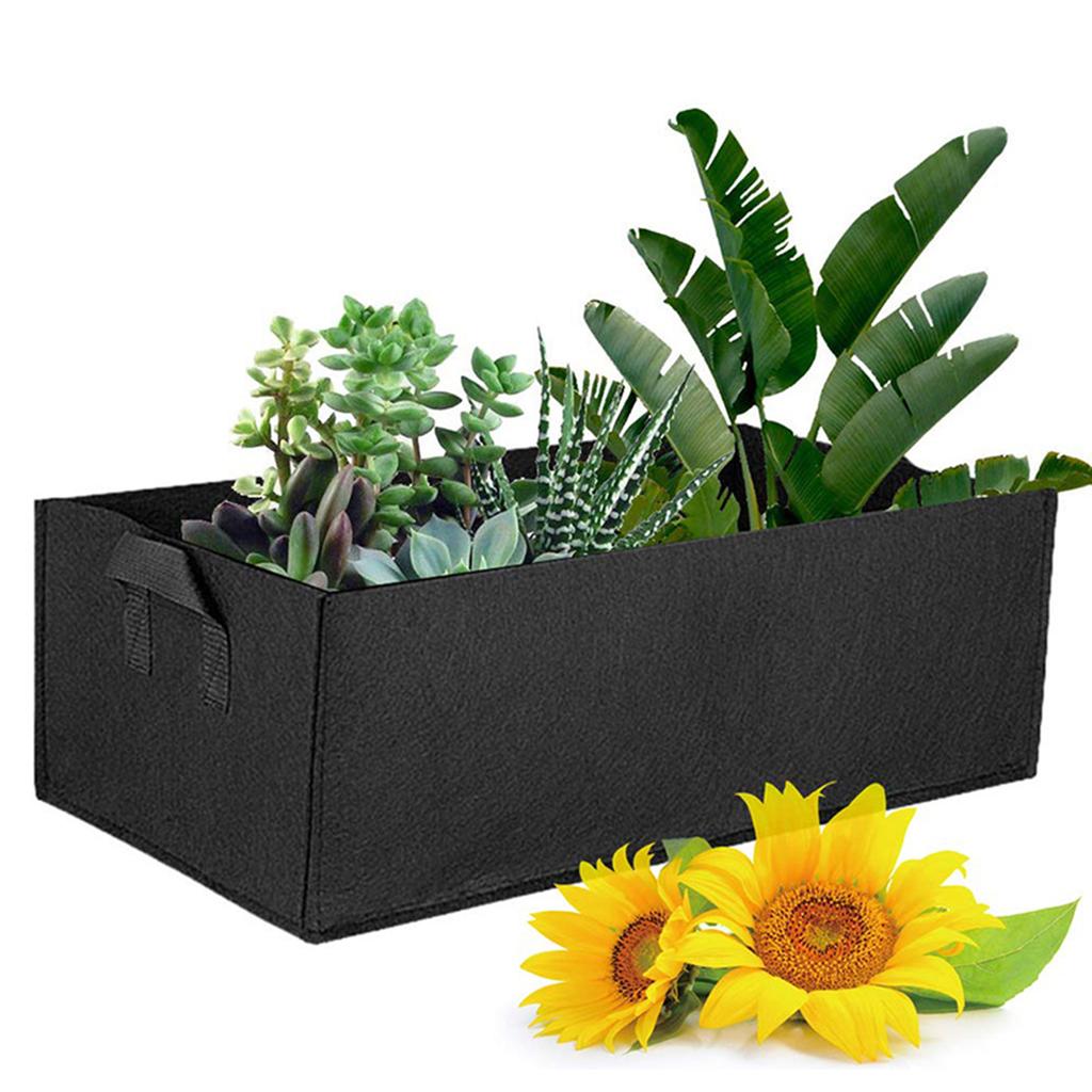 INTELIGENTNA DONICZKA (Rozmiar: 60*30*20 cm) Kwadratowa Torba do Sadzenia o Dużej Pojemności, Materiał: Włóknina 260g (Słowo niedostępne)