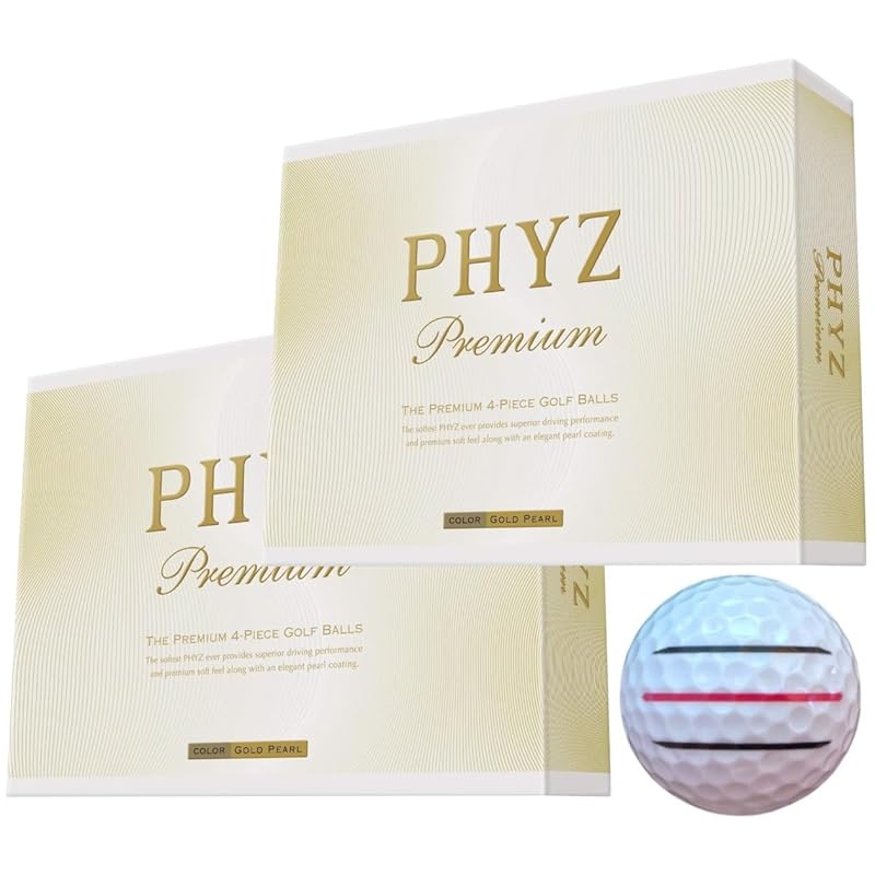 

[Hapiraki_Golf Line] bridgestone golf ball PHYZ premium gold pearl (2 dozen_3 lines)