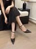 Fashion Elegant Crystal Pointed Toe Buckle Strap Women Pumps Sexy Thin High Heels Shoes Zapatos De Mujer