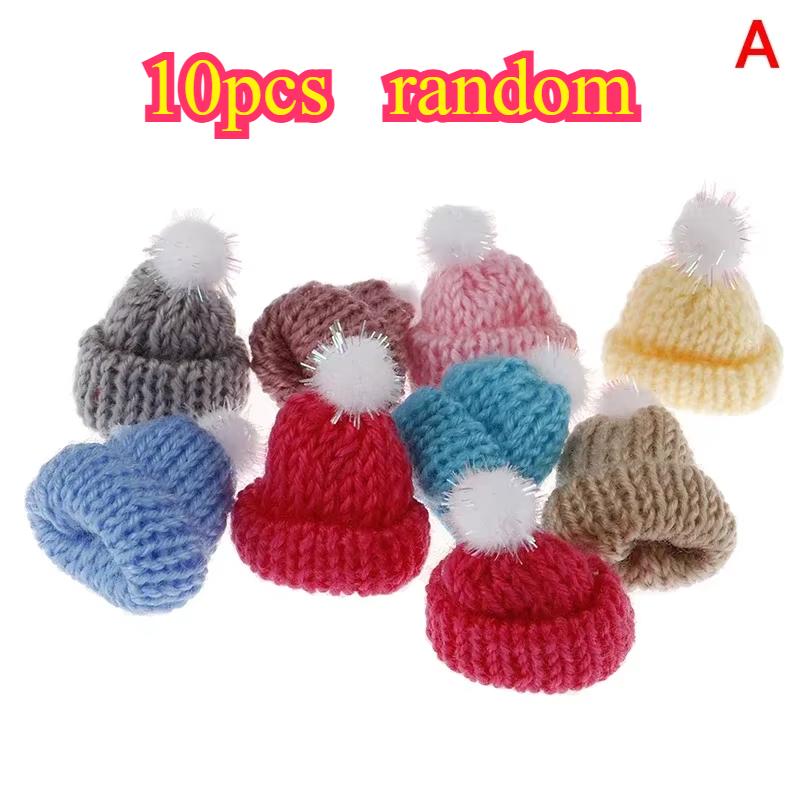 

10 шт. 3,5 см Мини-шляпка из смешанной шерстяной пряжи, головной убор, материалы для рукоделия для одежды и кукол