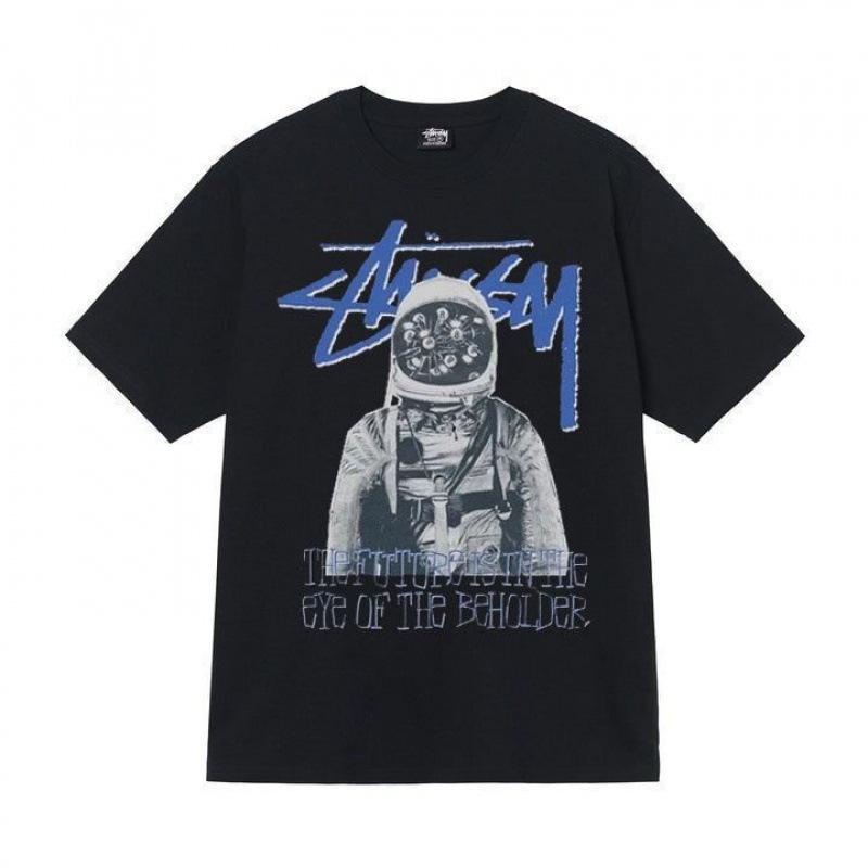 Grenzüberschreitende europäische und amerikanische Trendmarken, eine Vielzahl bedruckter Herren- und Damen-Kurzarm-T-Shirts, 220 Gramm lockere Streetwear-T-Shirts