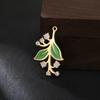 Teamer 1pc Enamel Lily Of The Valley Pendant Gold Color Stainless Steel DIY Making Charms For Necklaces Trendy Jewelry Gift