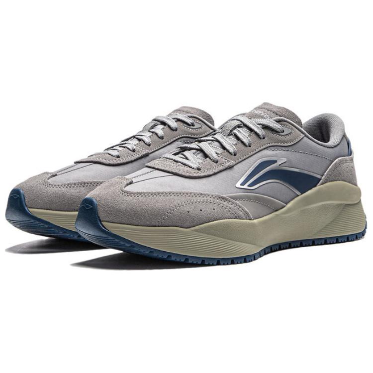 New LINING Load Capacity 2.0 Casual Shoes Men's Low top Elephant Gray/Nine Degrees Gray AGCU279-5