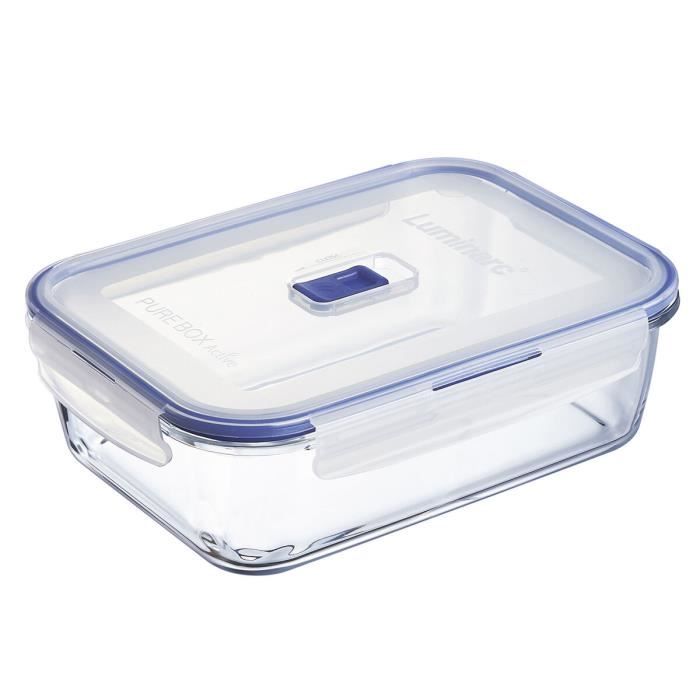 Boîte À Lunch Hermétique Luminarc Pure Box Active 22 X 16 Cm 1,97 L Bicolore Verre (6 Unités)