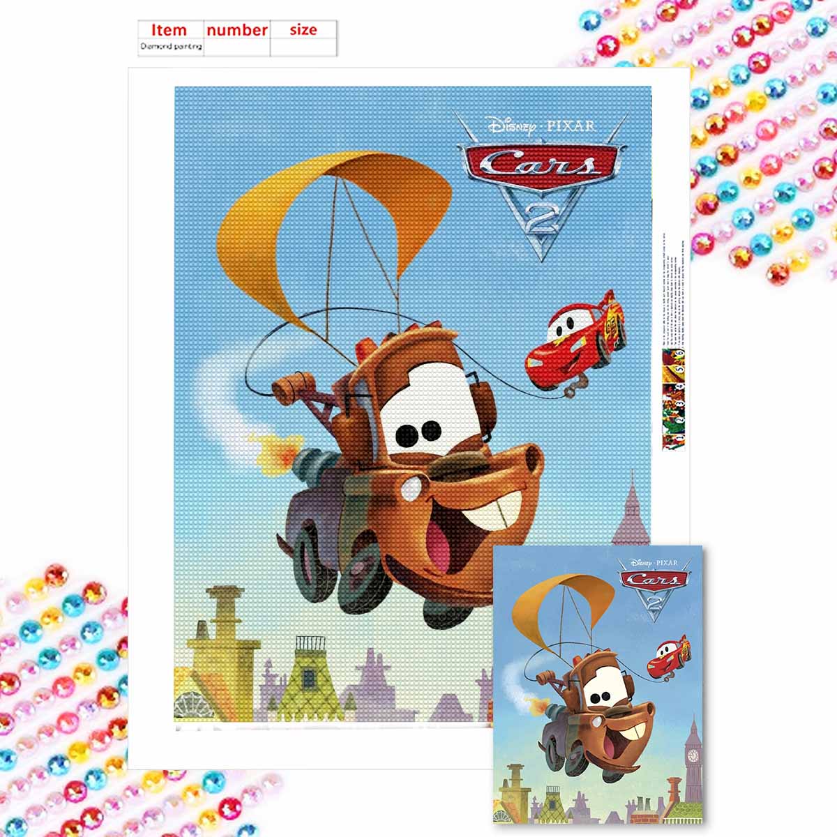 

5D Алмазная мозаика Сделай сам Мэтр и МакКуин Полная выкладка Стразы Мозаичная вышивка Изделия ручной работы Домашний декор Подарок Round 20x30cm