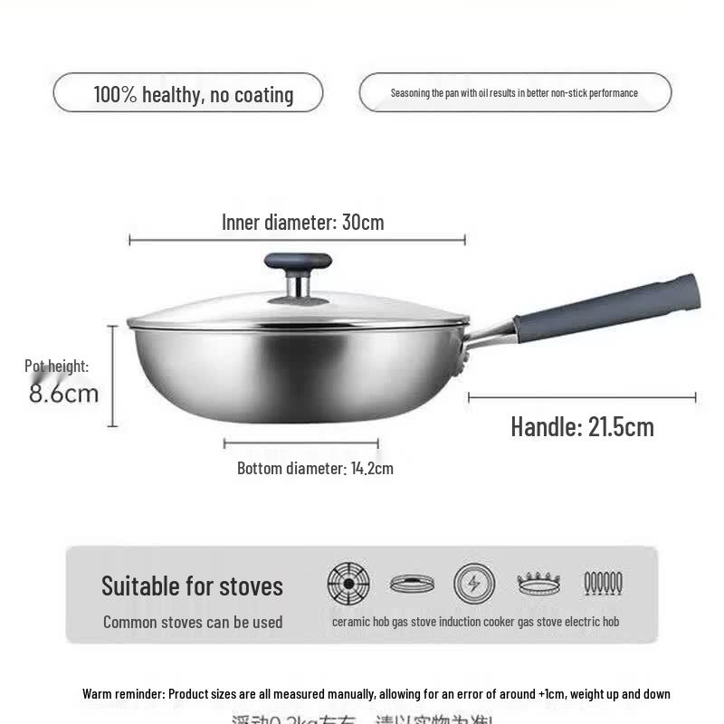 Chui Da Huang 30cm Titanium Alloy Non-Stick Wok
