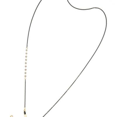 SPRING STRINGS Petit Kristallkette _ Schwarz/Grau (2 Farben)