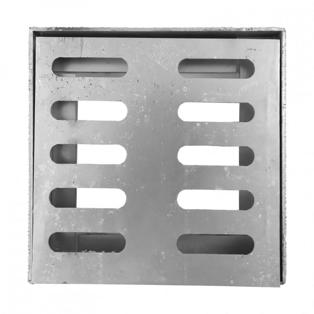 Sleek Stainless Steel Square Drain Grate for Enhancing Outdoor Aesthetics