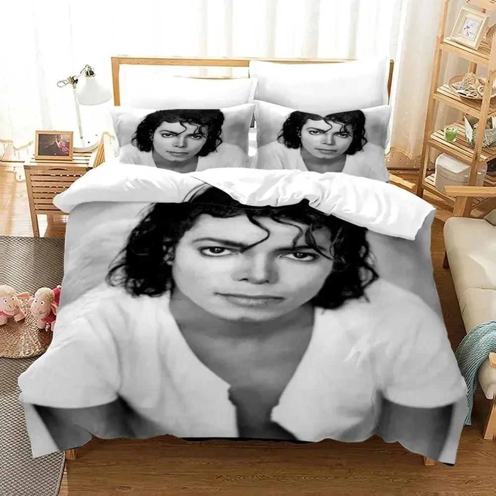Comforter 3D Printed Michael Jackson Bedding Setpink Quilt Duvetstar Peripheral Family Decoration Home Warm Textile Bedclothes Set