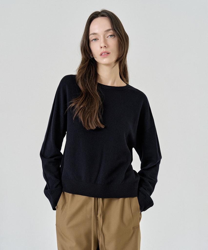 PELOTE Wholegarment Round Knit Top (3 Colors)