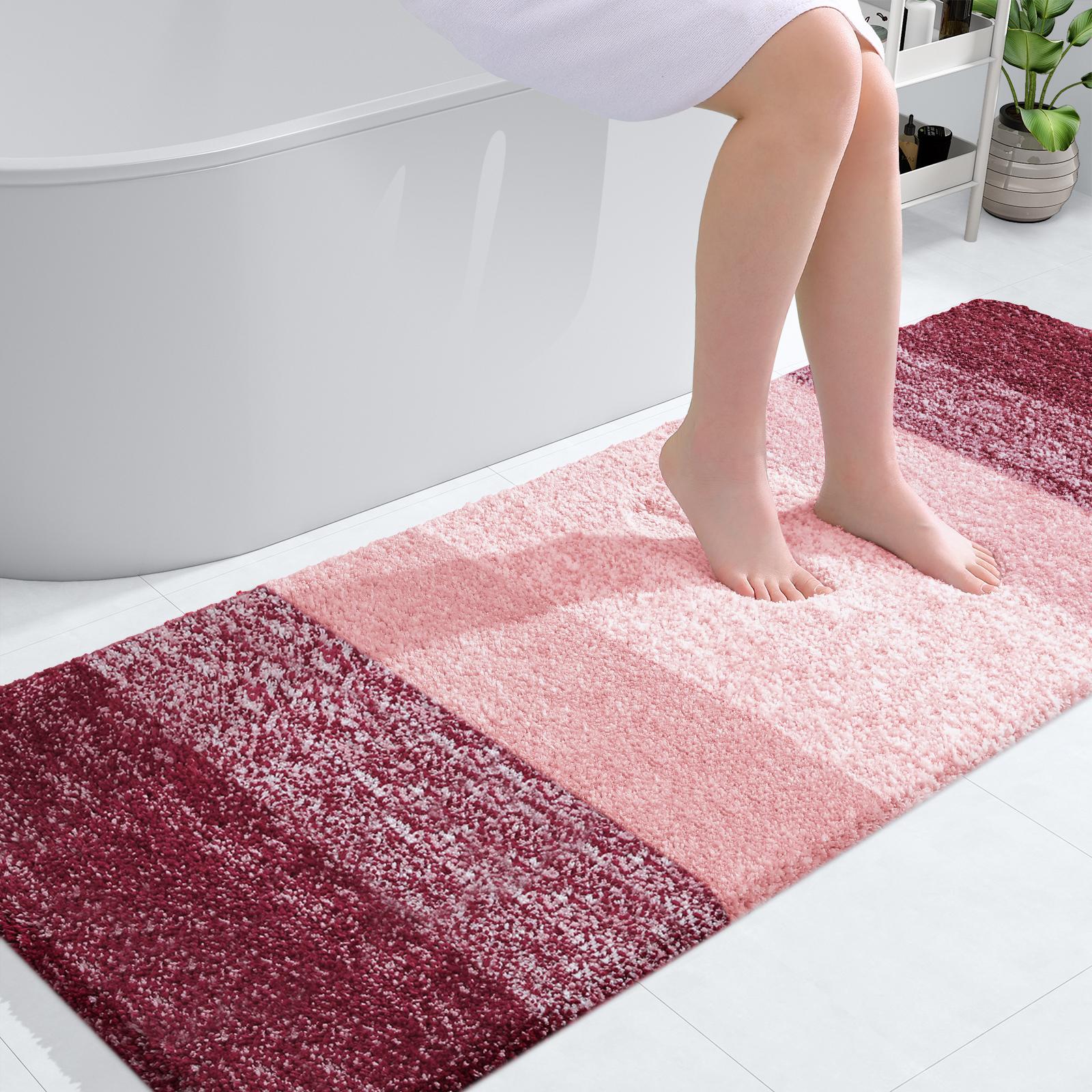 

HAPIHAPPY Bathroom Rug Mat New Extra Soft Non-Slip Bath Rugs 51X76 Plush Shaggy Bath Carpet Absorbent Microfiber Bath Rugs Tub 41X61