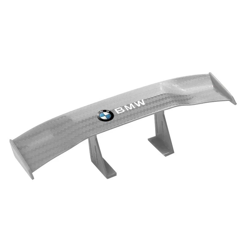 For BMW 1pcs Carbon Fiber Car Mini Racing Rear Small Wing Spoiler For BMW X3 X5 M5 M3 E46 E90 E60 F10 E39 F30 E36 G30 E87 E70 E9