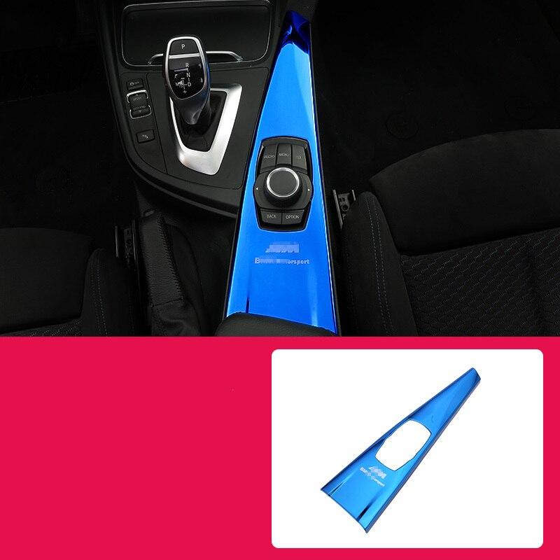 For 3 4 GT F30 F32 F34 F35 F36 2013-2019 LHD M Performance LOGO Car Interior ABS Multimedia Center Console Panel Cover Case