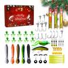 Fishing Countdown Calendars Adventure Calendar Fish 24 Days Christmas Fishing Tackle Lure Gear Set For Adult Men Teen Boys Gift