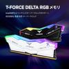 TEAMGROUP Delta Series RGB DDR5 16GBx2 6000MHz CL38 Compatible Desktop Memory White FF4D532G6000HC38JDC01 T-Force (32GB kit) PC5-48000 XMP3.0/Expo