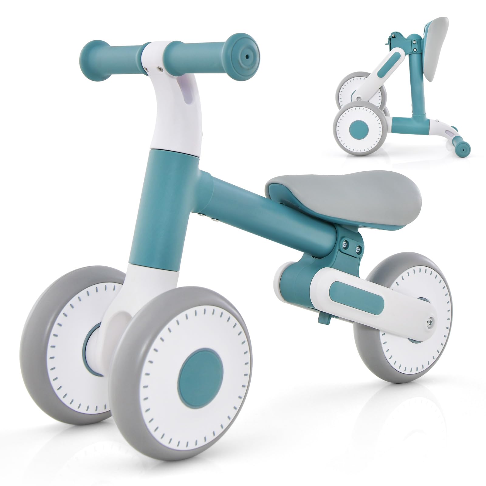 

Goplus Pedal-less Tricycle Baby Bike Kids Bike Indoor Toddler Baby Girl Boy Mini Bike Cute Foldable Quiet Lightweight Core Training Christmas Birthday