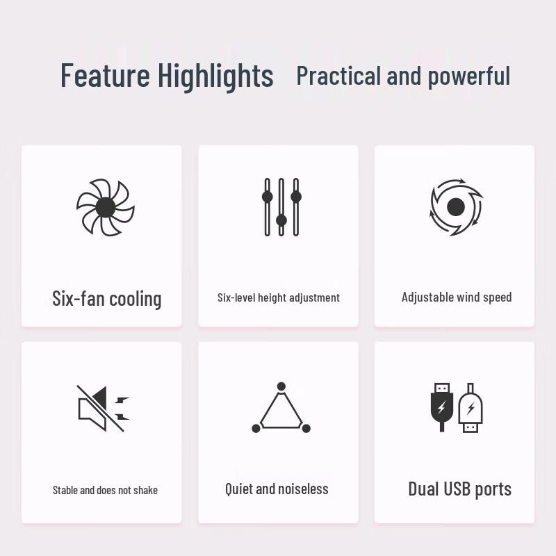 BIAZE S6 Adjustable Speed Laptop Cooling Stand