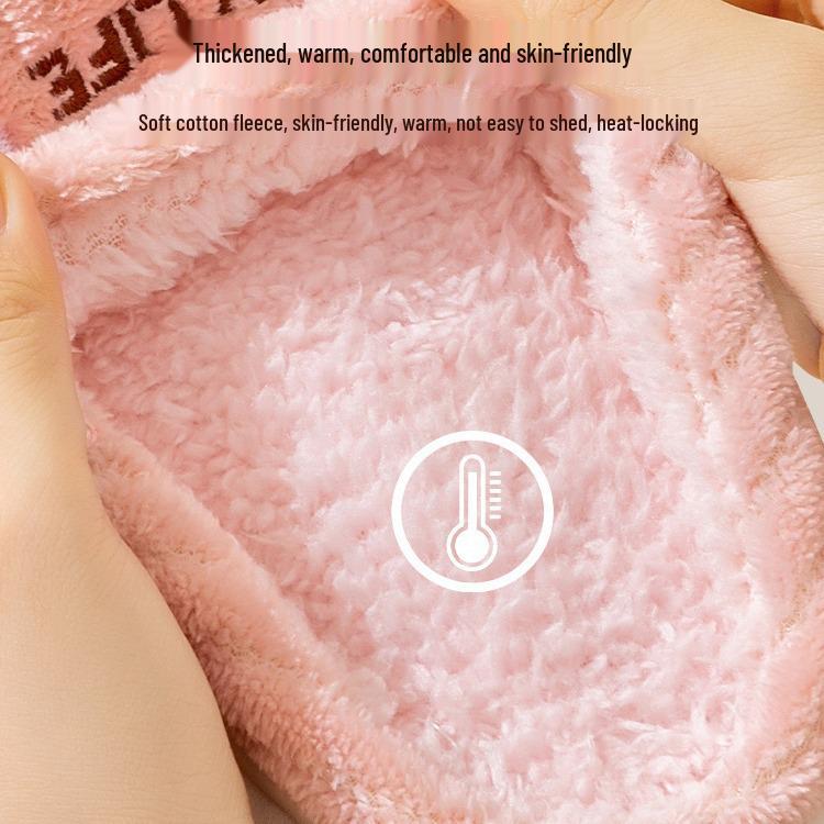 Men's Winter Non-slip Indoor/Outdoor Furry Slippers, Thick Sole, Velvet Wool, Warm, Wearable