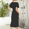 Elegant Women Summer Slim Fit V Neck Casual Cocktail Work Formal Evening Wrap Dress